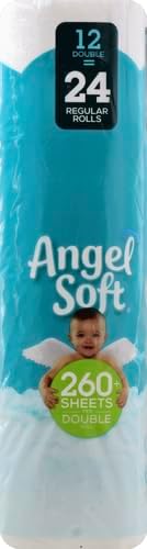 Angel Soft, Toilet Paper, Double Rolls, 12 Count of 234 Sheets Per Roll