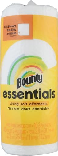 Bounty 75720 Essentials Select-A-Size Paper Towels, 2-Ply, 78 Sheets/Roll, 12 Rolls/Carton, 12 Count (Pack of 1)