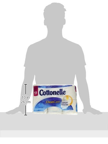 Cottonelle CleanCare Big Roll Toilet Paper (Pack of 12 Rolls), Bath Tissue, Ultra Soft Toilet Paper Rolls with Clean Ripple Texture, Sewer and Septic Safe