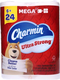 Charmin Ultra Strong Toilet Paper 6 Mega Rolls, 220 Sheets Per Roll