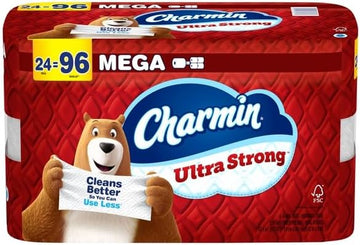 Charmin Ultra Strong Toilet Paper 24 Mega Rolls, 220 Sheets Per Roll