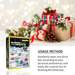 Dowmoo 24 Grille Ore Blind Box Christmas 24 Days Multi-Colored Ore Toy Gift Box