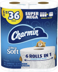 Charmin Ultra soft Jumbo Rolls Septic Safe white