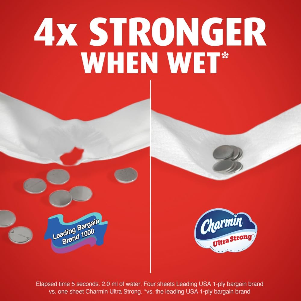Charmin Ultra Strong Toilet Paper 9 Mega Rolls, 220 Sheets Per Roll