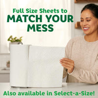 Bounty Full Sheet Paper Towels, White, 2 Triple Rolls = 6 Regular Rolls