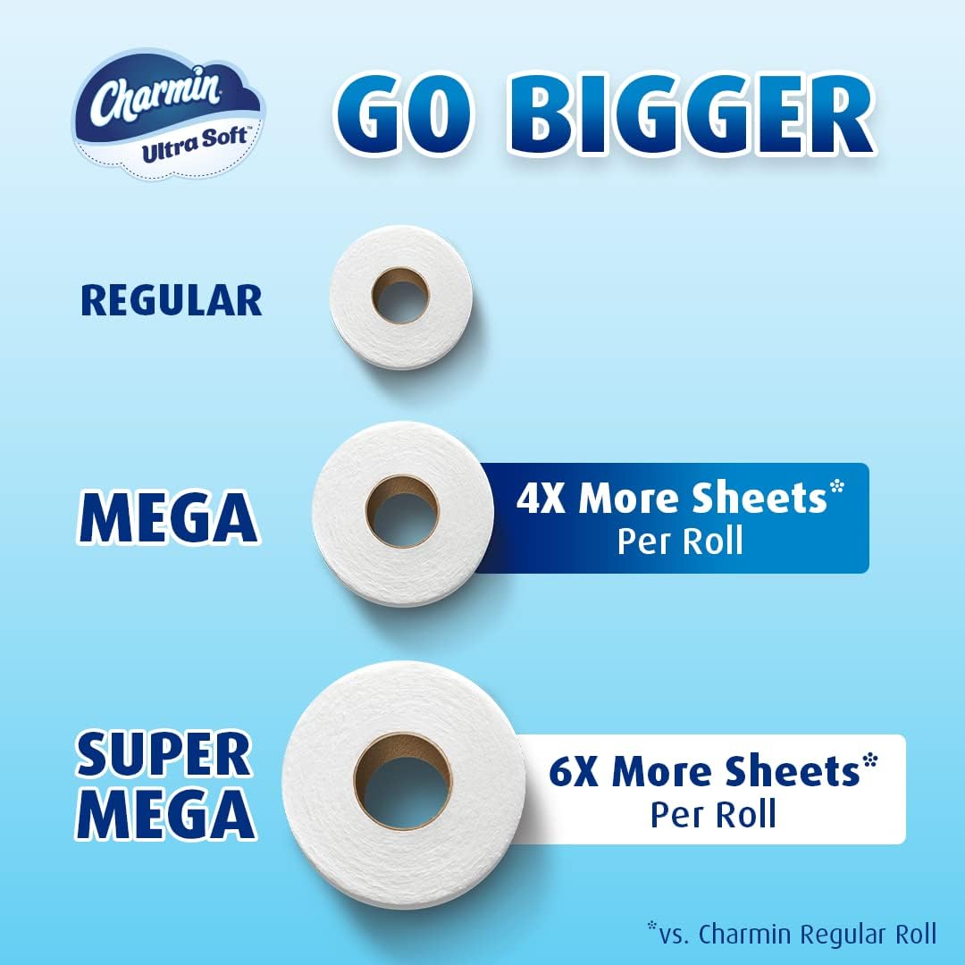 Charmin Ultra soft Jumbo Rolls Septic Safe white