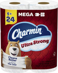 Charmin Ultra Strong Toilet Paper 6 Mega Rolls, 220 Sheets Per Roll