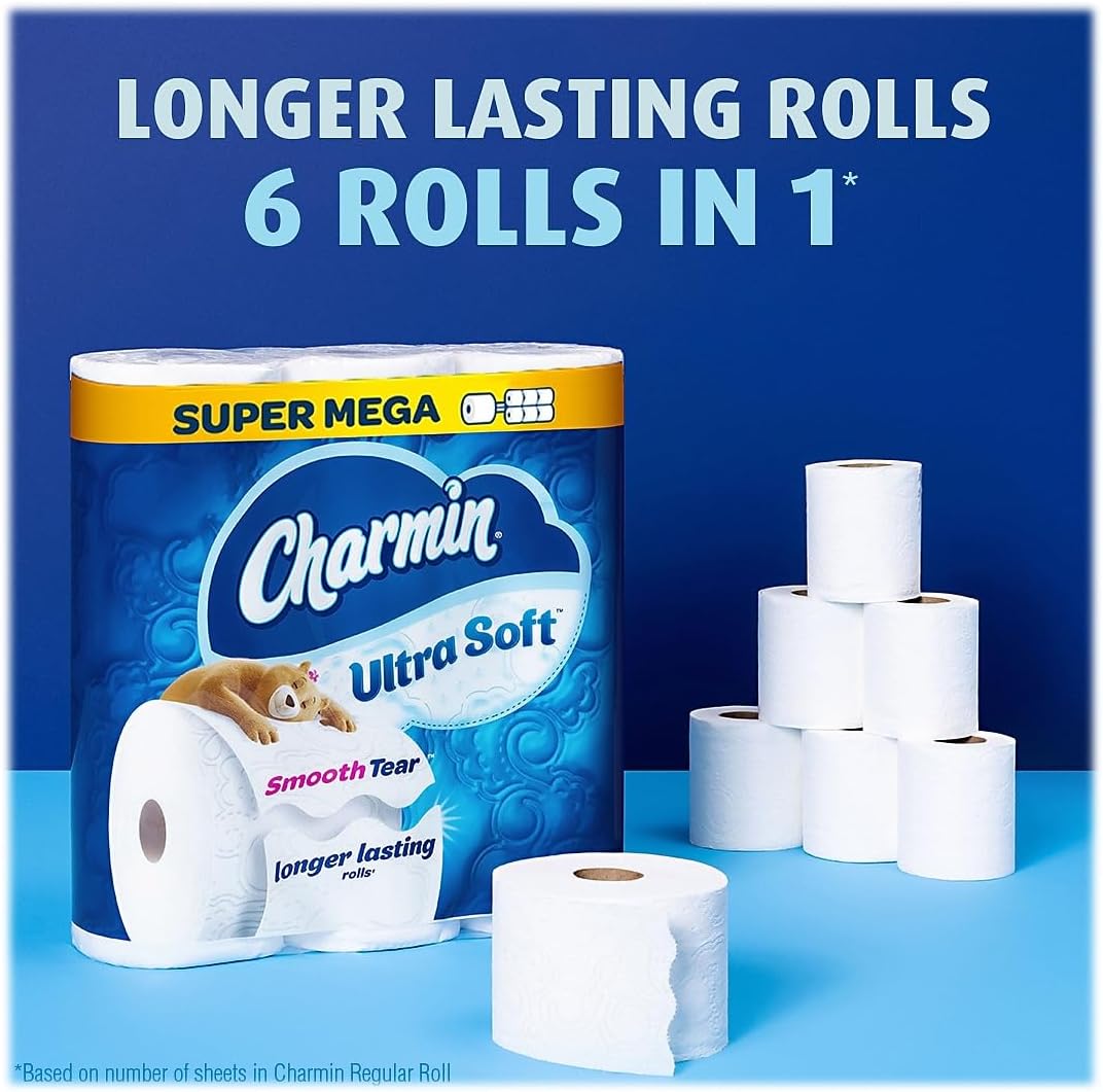 Charmin Ultra Soft Toilet Paper 12 Mega XL Rolls, 336 Sheets Per Roll