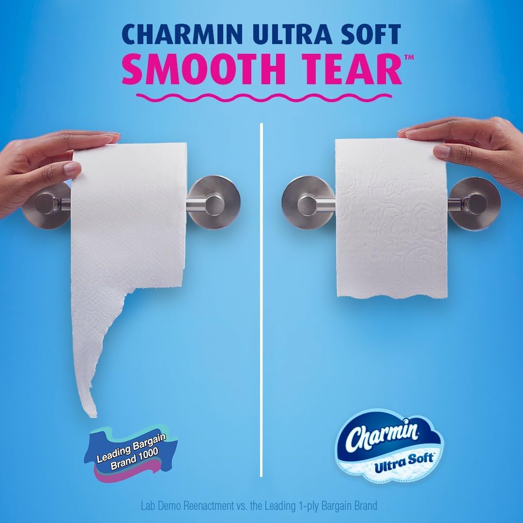 Charmin Ultra Soft Toilet Paper 6 Mega XL Rolls, 336 Sheets Per Roll (Packaging May Vary)