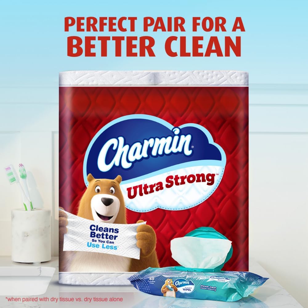 Charmin Ultra Strong Toilet Paper 9 Mega Rolls, 220 Sheets Per Roll