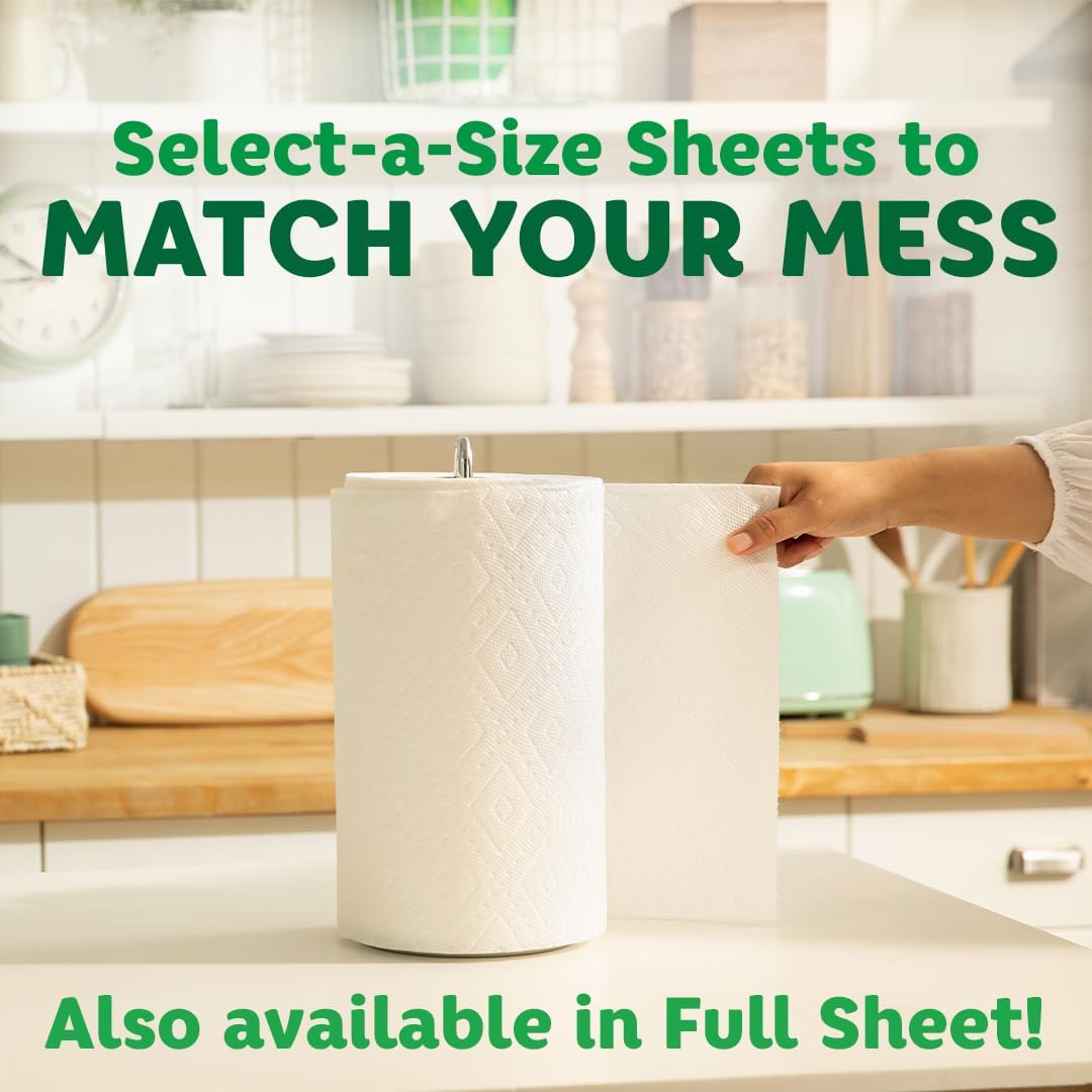 Bounty Select-A-Size Paper Towels, White, 2 Triple Rolls = 6 Regular Rolls