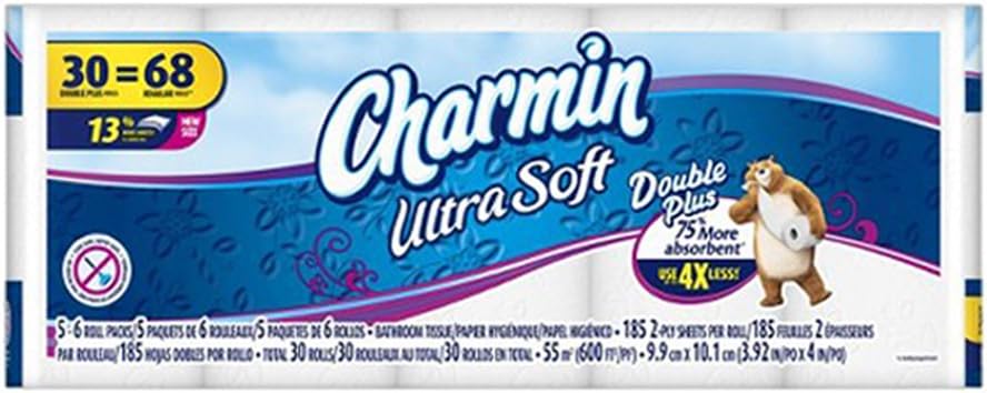 Charmin Ultra soft Jumbo Rolls Septic Safe white
