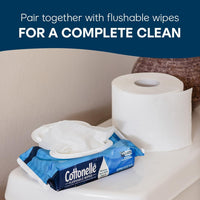 Cottonelle Ultra Clean Toilet Paper with Active CleaningRipples Texture, Strong Bath Tissue, 24 Family Mega Rolls = 132 Regular Rolls (4 Packs of 6)