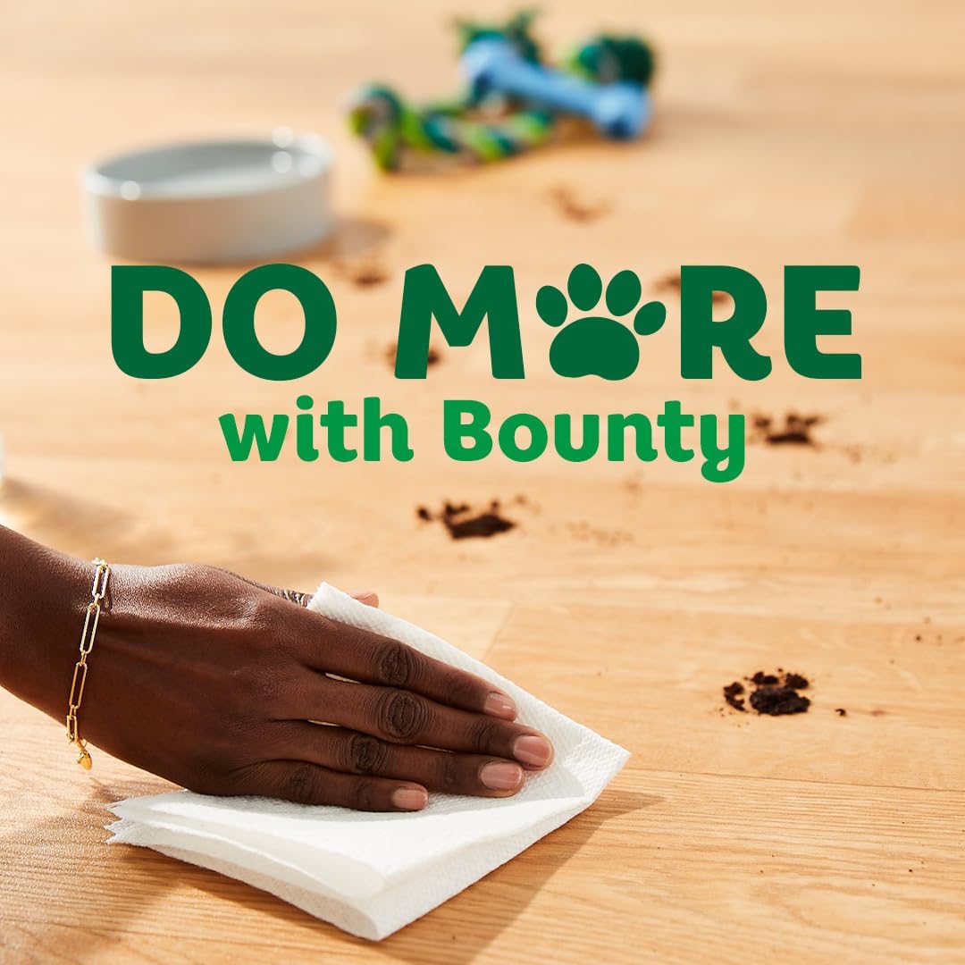 Bounty Full Sheet Paper Towels, White, 2 Triple Rolls = 6 Regular Rolls