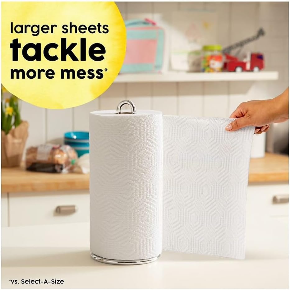 Bounty 75720 Essentials Select-A-Size Paper Towels, 2-Ply, 78 Sheets/Roll, 12 Rolls/Carton, 12 Count (Pack of 1)