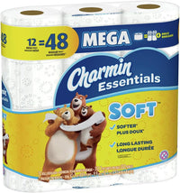 Charmin Essentials Soft Toilet Paper Mega Rolls, 9 ct