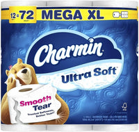 Charmin Ultra Soft Toilet Paper 12 Mega XL Rolls, 336 Sheets Per Roll