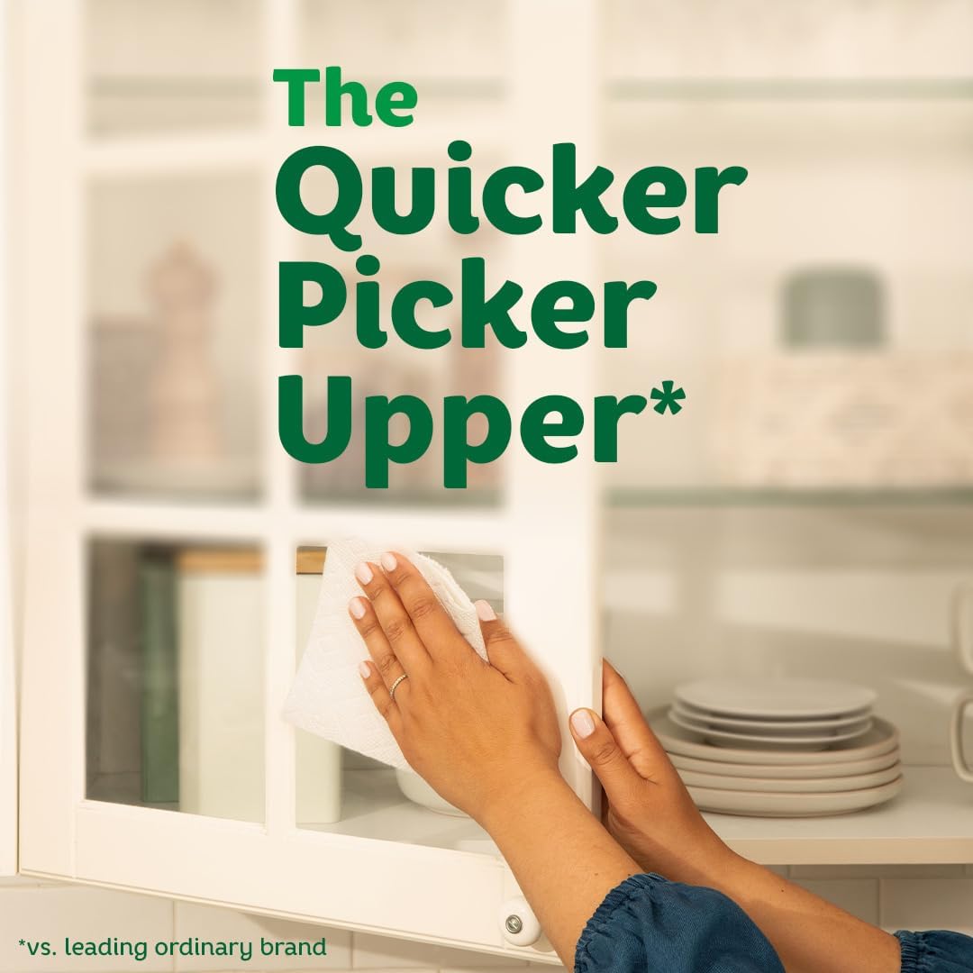 Bounty Full Sheet Paper Towels, White, 2 Triple Rolls = 6 Regular Rolls