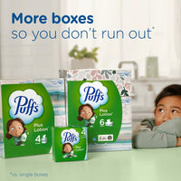 Puffs Plus Lotion Facial Tissue, 1 Cube Box, 56 Tissues Per Box