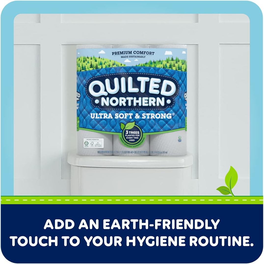 Quilted Northern Ultra Soft & Strong Toilet Paper, 24 Supreme Rolls = 99 Regular Rolls, 2-ply Bath Tissue,8 Count (Pack of 3)