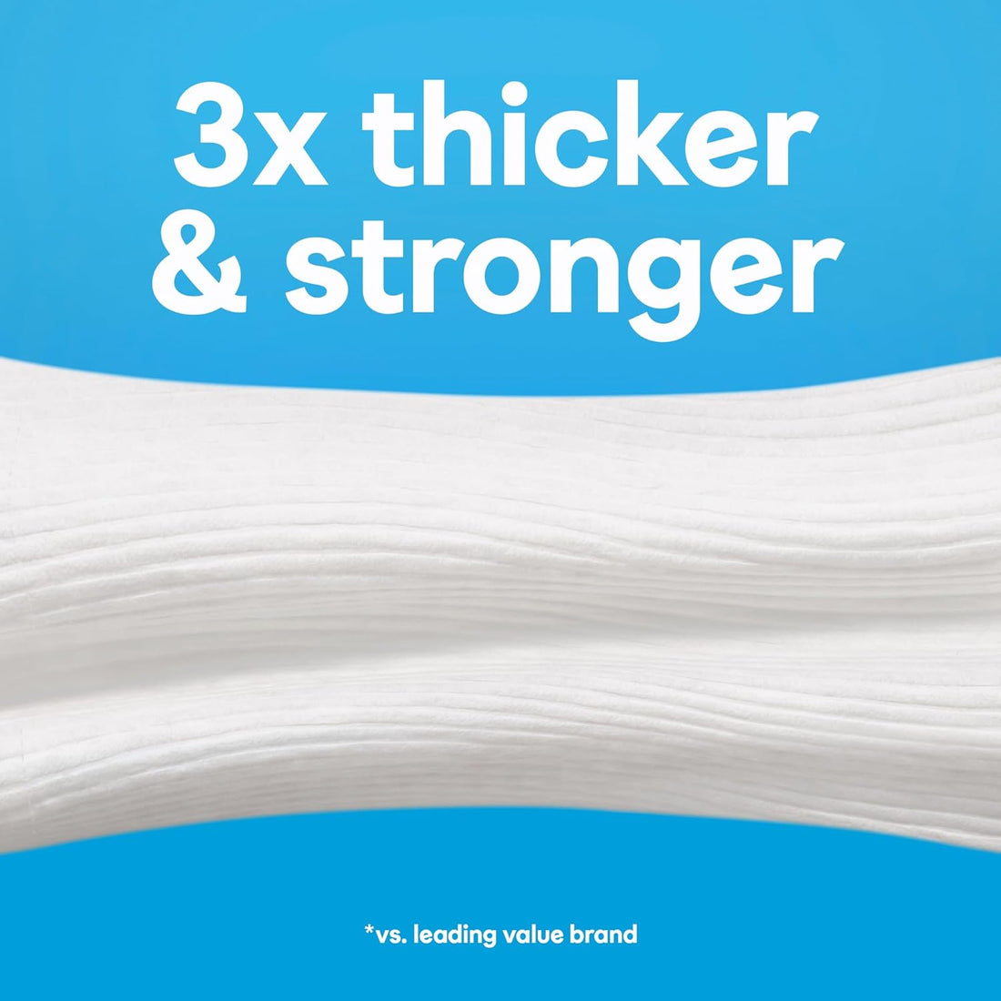White cable with '3x thicker & stronger' text on a blue background