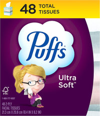 Puffs Ultra Soft Non-Lotion Tissues, 10 Cubes, 56 Tissues Per Box
