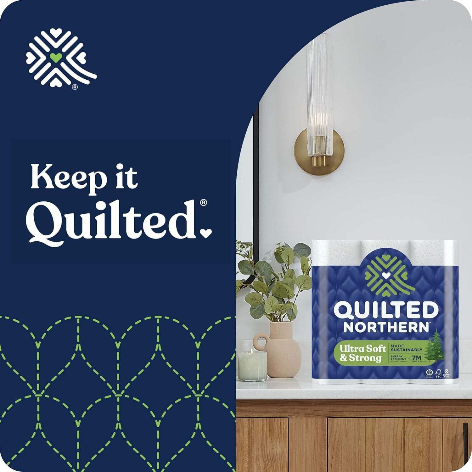 Quilted Northern Ultra Soft & Strong Toilet Paper, 6 Mega Rolls = 24 Regular Rolls, 5X Stronger*, Premium Soft Toilet Tissue