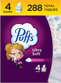 Puffs Ultra Soft Non-Lotion Tissues, 10 Cubes, 56 Tissues Per Box
