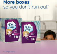 Puffs Ultra Soft Non-Lotion Tissues, 10 Cubes, 56 Tissues Per Box