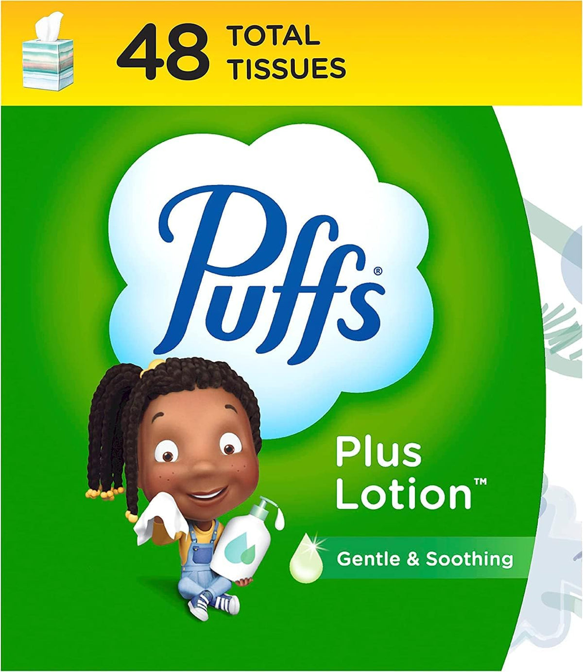 Puffs Plus Lotion Facial Tissue, 18 Cubes, 56 Tissues Per Box