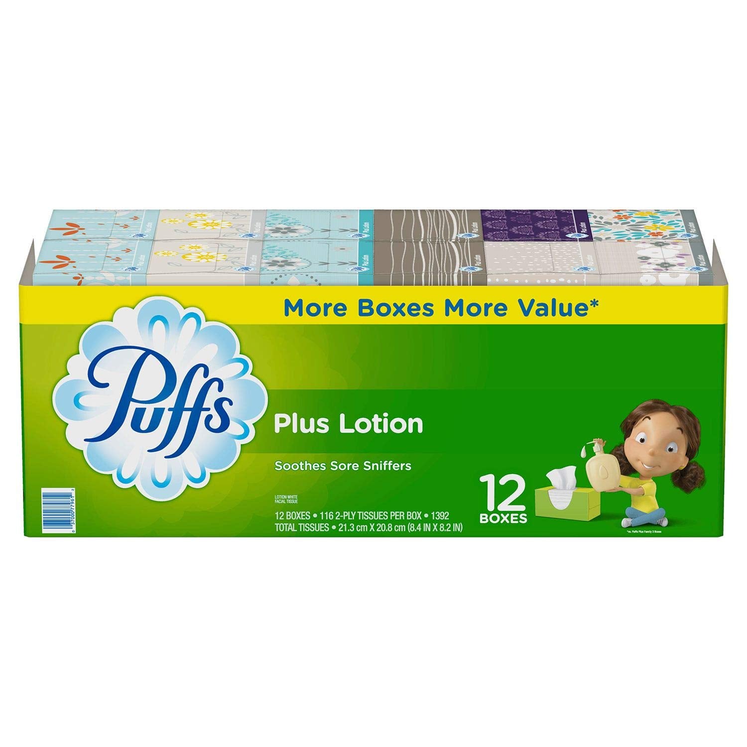 Puffs Plus Lotion Facial Tissue, 1392 Count