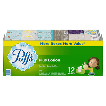 Puffs Plus Lotion Facial Tissue, 1392 Count