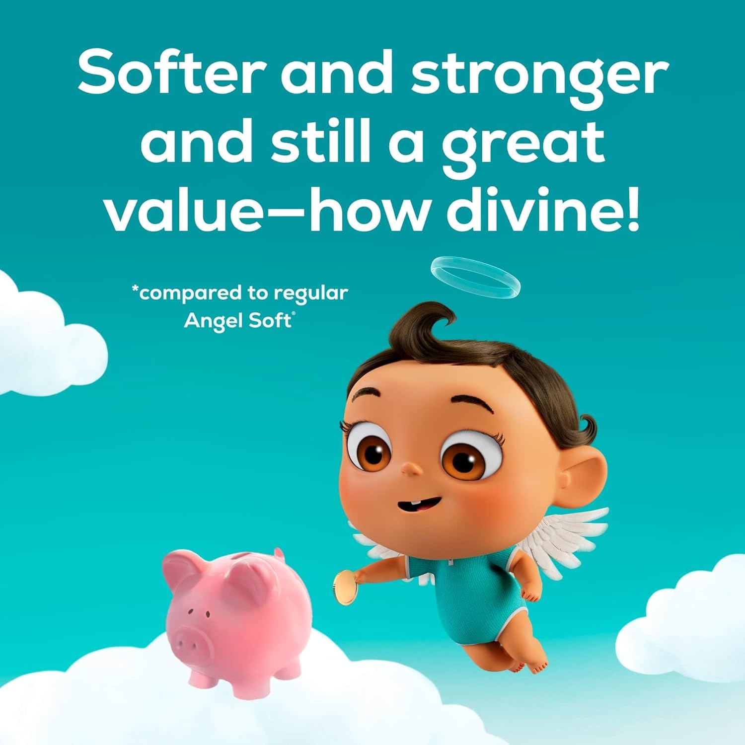 Angel Soft Ultra Toilet Paper, 6 Mega Rolls = 24 Regular Rolls, 2 Ply Toilet Tissue