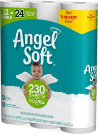 Angel Soft, Toilet Paper, Double Rolls, 12 Count of 234 Sheets Per Roll
