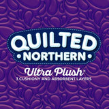 Quilted Northern Ultra Plush logo on a purple textured background