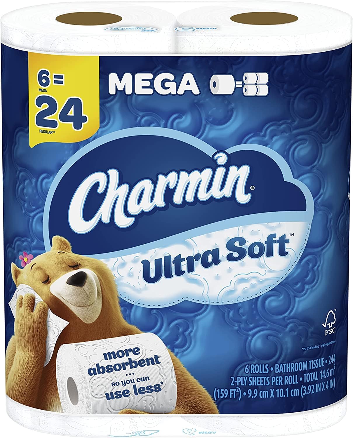Charmin Ultra soft Jumbo Rolls Septic Safe white