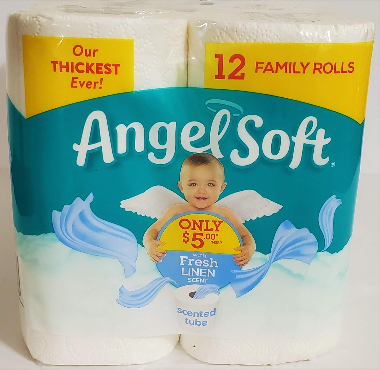Authentic"A S" Product - Bath Tissue, 12 Family Rolls, Fresh Linen Toilet Paper Shipped & Sold by: Edible Deliveries