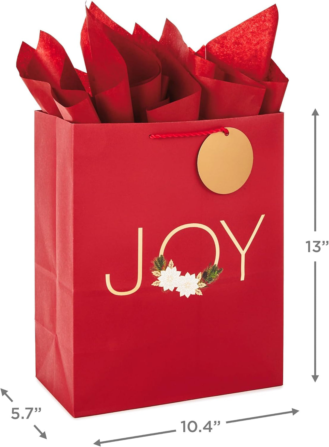 Hallmark Large Christmas Gift Bags with Tissue Paper, 3-Pack (Wreath, Gold Joy, Red Barn) – view 3