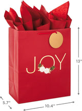 Hallmark Large Christmas Gift Bags with Tissue Paper, 3-Pack (Wreath, Gold Joy, Red Barn) – view 3