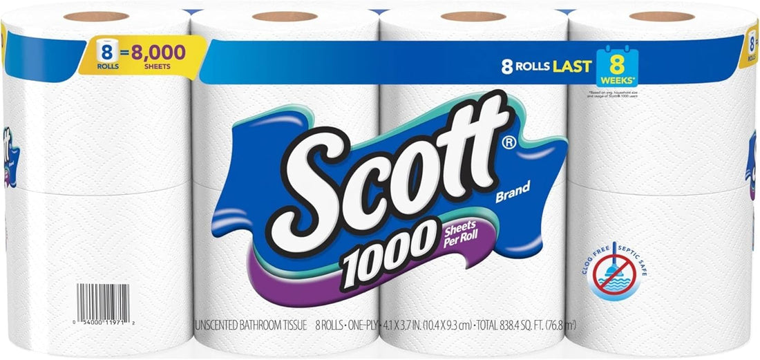 Scott, Scott Bath Tissue 8 Roll, 8 Count