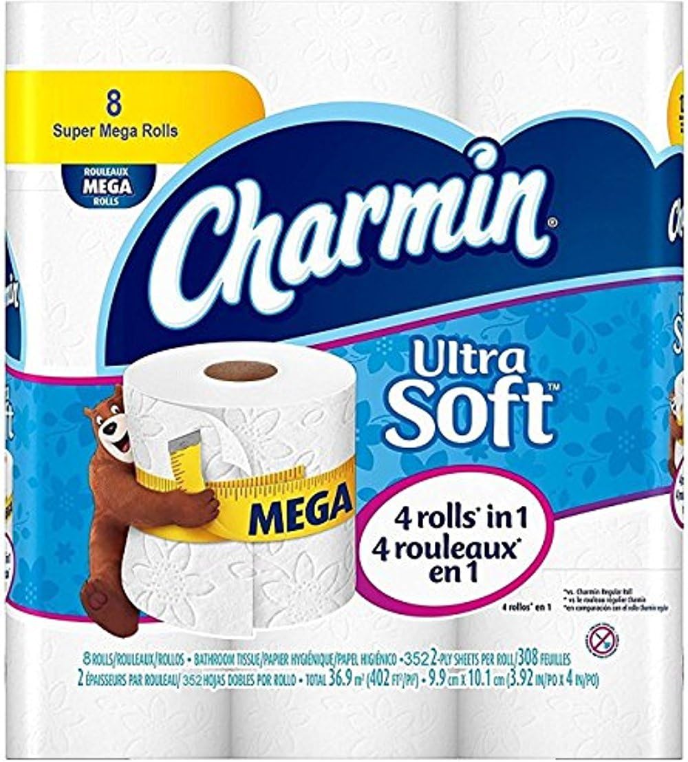 Charmin Bath Tissue Toilet Paper Ultra Soft 12 MEGA Rolls