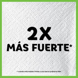 Text '2X Mós Fuerte' on a textured white background with green border