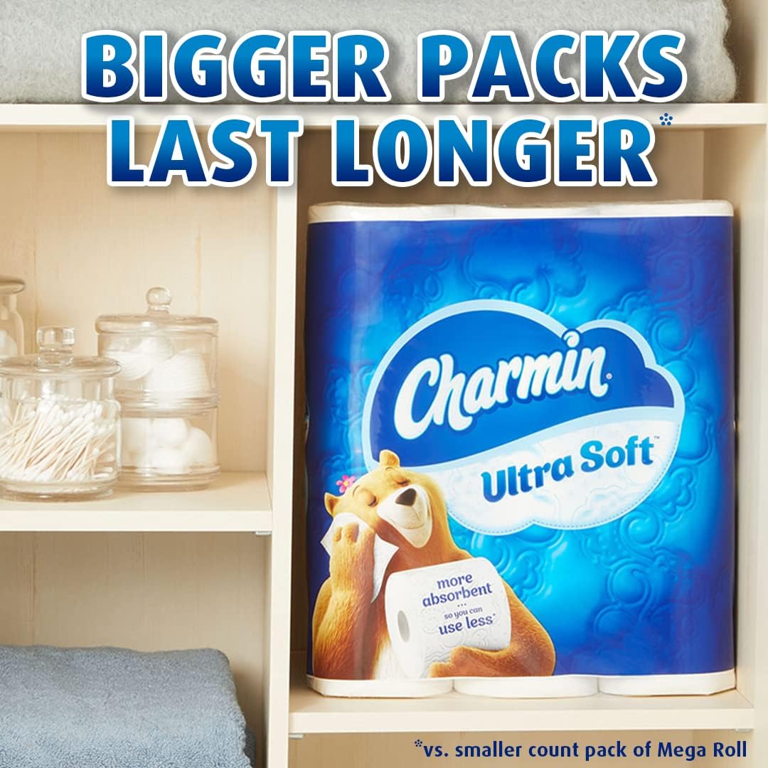 Charmin Ultra soft Jumbo Rolls Septic Safe white