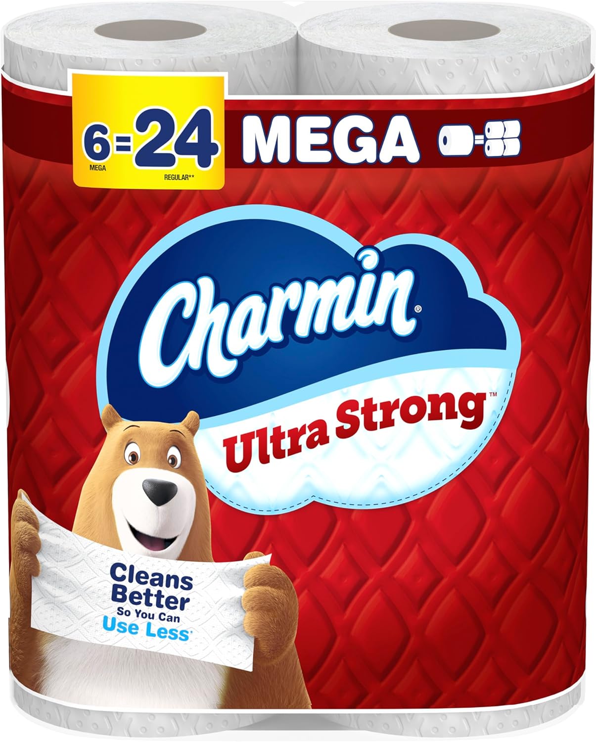 Charmin Ultra Strong Toilet Paper 6 Mega Rolls, 220 Sheets Per Roll