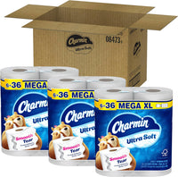 Charmin Ultra Soft Toilet Paper, 18 Mega XL Rolls = 108 Regular Rolls