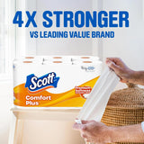 Scott ComfortPlus Toilet Paper, 12 Mega Rolls, 310 Sheets per Roll, Septic-Safe, 1-Ply Toilet Tissue