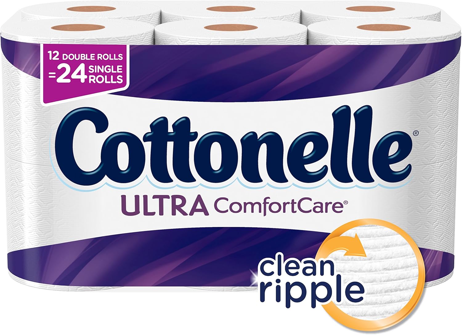 Cottonelle Ultra ComfortCare Toilet Paper, Bath Tissue, 12 Double Toilet Paper Rolls