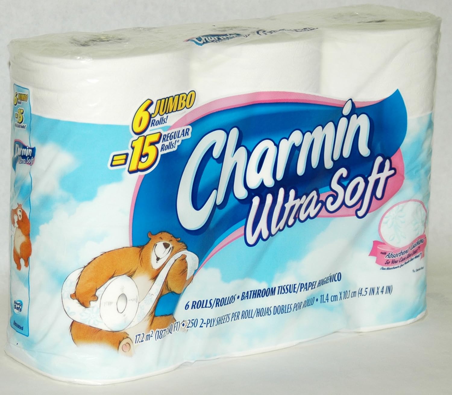 Charmin Ultra soft Jumbo Rolls Septic Safe white