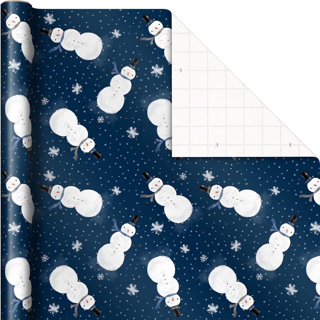 Hallmark Navy Blue Christmas Wrapping Paper Set with Bows, Ribbon & Tags, 3 Rolls, 90 Sq Ft – view 5