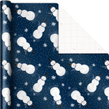 Hallmark Navy Blue Christmas Wrapping Paper Set with Bows, Ribbon & Tags, 3 Rolls, 90 Sq Ft – view 5